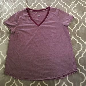 Mossimo XXL Striped V Neck Top